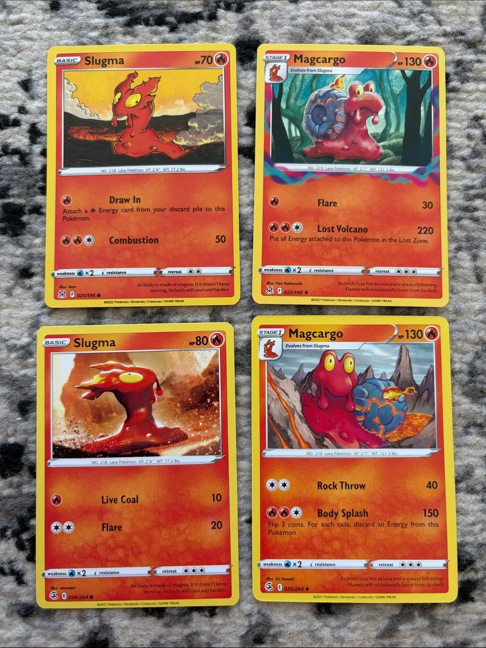 Slugma & Magcargo Evolution Line Lot | Lost Origin + Fusion Strike | ✨5/$25✨